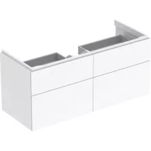   Geberit Xeno² alsó szekrény mosdóhoz 117,4x46,2 cm, négy fiókkal, magasfényű fehér 500.518.01.1