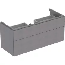   Geberit Xeno² alsó szekrény mosdóhoz 117,4x46,2 cm, négy fiókkal, faerezetes szürke 500.518.43.1