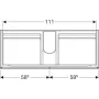 Geberit Xeno² alsó szekrény mosdóhoz 117,4x46,2 cm, négy fiókkal, faerezetes szürke 500.518.43.1