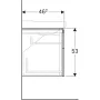 Geberit Xeno² alsó szekrény mosdóhoz 117,4x46,2 cm, négy fiókkal, faerezetes szürke 500.518.43.1