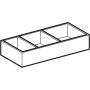 Geberit Xeno² fiókbetét 32,3x15 cm, H osztás, faerezetes szürke/strukturált lakkozott felület 500.526.00.1