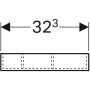 Geberit Xeno² fiókbetét 32,3x15 cm, H osztás, faerezetes szürke/strukturált lakkozott felület 500.526.00.1