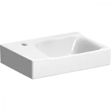  Geberit Xeno² kézmosó 40x28cm csaplyuk bal oldalt, túlfolyó nélkül, KeraTect® felület 500.528.01.1