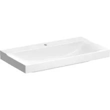   Geberit Xeno² mosdó 90x48 cm, csaplyukkal, túlfolyó nélkül, KeraTect bevonattal, fehér 500.531.01.1