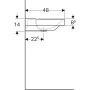 Geberit Xeno² mosdó 90x48 cm, csaplyukkal, túlfolyó nélkül, KeraTect bevonattal, fehér 500.531.01.1