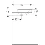 Geberit Xeno² mosdó 120x48 cm, csaplyuk és túlfolyó nélkül, KeraTect bevonattal, fehér 500.552.01.1