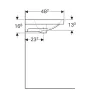 Geberit Acanto mosdó pakolófelületekkel 90x48,2 cm 500623012 (500.623.01.2)