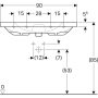 Geberit Acanto mosdó pakolófelületekkel 90x48,2 cm 500624012 (500.624.01.2)