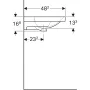 Geberit Acanto dupla mosdó 120x48,2 cm 500628012 (500.628.01.2)