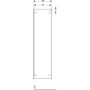 Geberit Acanto magas kiegészítő szekrény egy ajtóval 45x173 cm, fényes fekete 500.637.16.1