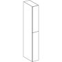 Geberit Acanto magas kiegészítő szekrény két fiókkal 22x173 cm, magasfényű fehér 500.638.01.2