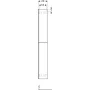 Geberit Acanto magas kiegészítő szekrény két fiókkal 22x173 cm, fekete 500.638.16.1