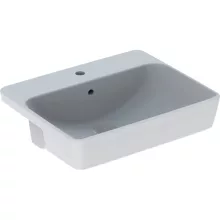   Geberit VariForm félig beépíthető négyszögletes mosdó 55 cm, túlfolyóval 500681011 (500.681.01.1)