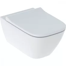   Geberit Smyle Square fali WC csésze 35x54 cm zárt forma, Rimfree kivitel, antibakteriális ülőkével, fehér 500.683.00.2
