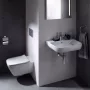Geberit Smyle Square fali WC Rimfree antibakteriális ülőkével 500683002