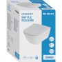 Geberit Smyle Square fali WC csésze 35x54 cm zárt forma, Rimfree kivitel, antibakteriális ülőkével, fehér 500.683.00.2