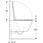 Geberit Smyle Square fali WC Rimfree antibakteriális ülőkével 500683002