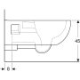 Geberit Selnova Comfort 70x34 cm mélyöblítésű fali WC, Rimfree 500.693.01.2