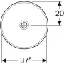 Geberit VariForm kerek beépíthető mosdó 40 cm, túlfolyó nélkül, fehér 500.703.01.2 (500703012)