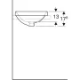 Geberit VariForm kerek beépíthető mosdó 40 cm, túlfolyó nélkül, fehér 500.703.01.2 (500703012)