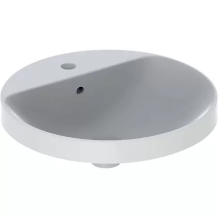 Geberit VariForm beépíthető mosdó, kerek, csaplyuk-peremmel, túlfolyóval 500704012 (500.704.01.2)
