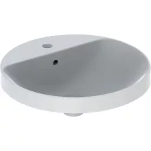   Geberit VariForm kerek beépíthető mosdó 48 cm, csaplyuk-peremmel 500.705.01.2