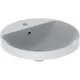 Geberit VariForm kerek beépíthető mosdó 48 cm, csaplyuk-peremmel 500.705.01.2