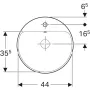 Geberit VariForm kerek beépíthető mosdó 48 cm, csaplyuk-peremmel 500.705.01.2