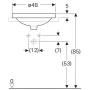 Geberit VariForm beépíthető mosdó, kerek, csaplyuk-peremmel, túlfolyó nélkül 500706012 (500.706.01.2)