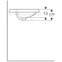 Geberit VariForm beépíthető mosdó, kerek, csaplyuk-peremmel, túlfolyó nélkül 500706012 (500.706.01.2)