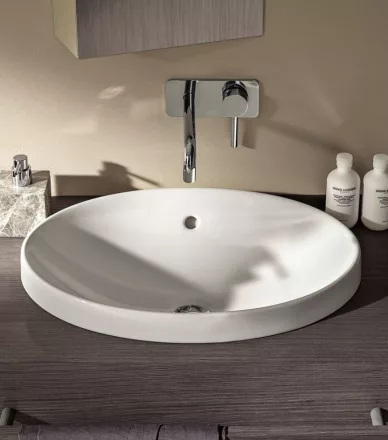 Geberit VariForm 50cm beépíthető mosdó, ovális, túlfolyóval 500708012 (500.708.01.2)
