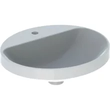   Geberit VariForm beépíthető mosdó 50 cm, ovális, csaplyuk-peremmel, túlfolyó nélkül 500.714.01.2