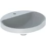 Geberit VariForm beépíthető mosdó 50 cm, ovális, csaplyuk-peremmel, túlfolyó nélkül, alul mázas 500.715.01.2 (500715012)