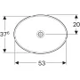 Geberit VariForm beépíthető mosdó 55 cm, ovális, túlfolyó nélkül, alul mázas 500.719.01.2 (500719012)