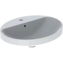   Geberit VariForm beépíthető 55cm mosdó, ovális, csaplyuk-peremmel, túlfolyóval 500720012 (500.720.01.2)