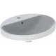 Geberit VariForm beépíthető 55cm mosdó, ovális, csaplyuk-peremmel, túlfolyóval 500720012 (500.720.01.2)