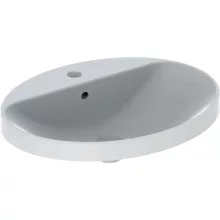   Geberit VariForm beépíthető mosdó 60 cm, ovális, csaplyuk-peremmel, túlfolyóval 500.725.01.2