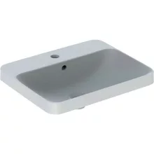   Geberit VariForm beépíthető szögletes mosdó 55 cm, csaplyuk-peremmel, túlfolyóval 500.741.01.2