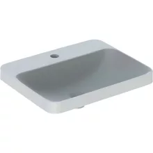   Geberit VariForm beépíthető szögletes mosdó 55 cm, csaplyuk-peremmel, túlfolyó nélkül 500.742.01.2