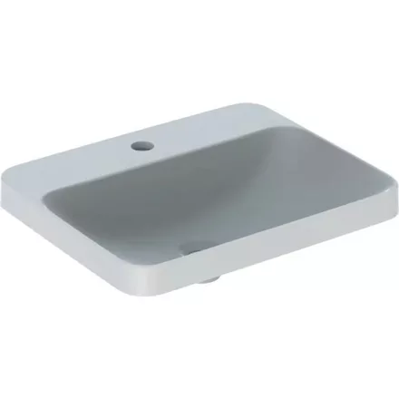 Geberit VariForm beépíthető szögletes mosdó 55 cm, csaplyuk-peremmel, túlfolyó nélkül 500.742.01.2