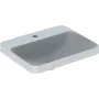 Geberit VariForm beépíthető szögletes mosdó 55 cm, csaplyuk-peremmel, túlfolyó nélkül 500.742.01.2