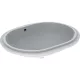 Geberit VariForm alulról beépíthető elliptikus mosdó 61 cm, túlfolyóval 500.757.01.2