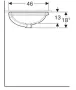 Geberit VariForm alulról beépíthető elliptikus mosdó 61 cm, túlfolyó nélkül 500.758.01.2