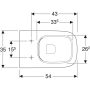 Geberit Smyle Square álló WC, Rimfree, 35x54 cm 500.840.00.1 (500840001)