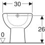 Geberit Bambini mélyöblítésű álló WC gyermekeknek, alsó kifolyással 500.883.00.1