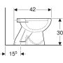 Geberit Bambini mélyöblítésű álló WC gyermekeknek, alsó kifolyással 500.883.00.1