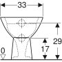 Geberit Bambini mélyöblítésű álló WC gyermekeknek, hátsó kifolyással 500.930.00.1