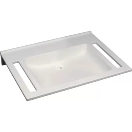 Geberit Publica akadálymentes mosdó 70x55 cm, szögletes, túlfolyó és csaplyuk nélkül 501.043.11.1