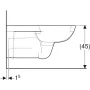 Geberit Selnova Comfort mélyöblítésű fali WC 35,5x70 cm hoszabb kivitel 501.044.00.7