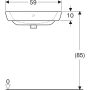 Geberit Selnova sarok kézmosó 59x56 cm, csaplyukkal és túlfolyóval 501.050.00.5